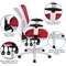 Emma and Oliver Mid-Back Mesh Triple Paddle Swivel Ergonomic Office Chair with Adjustable Arms